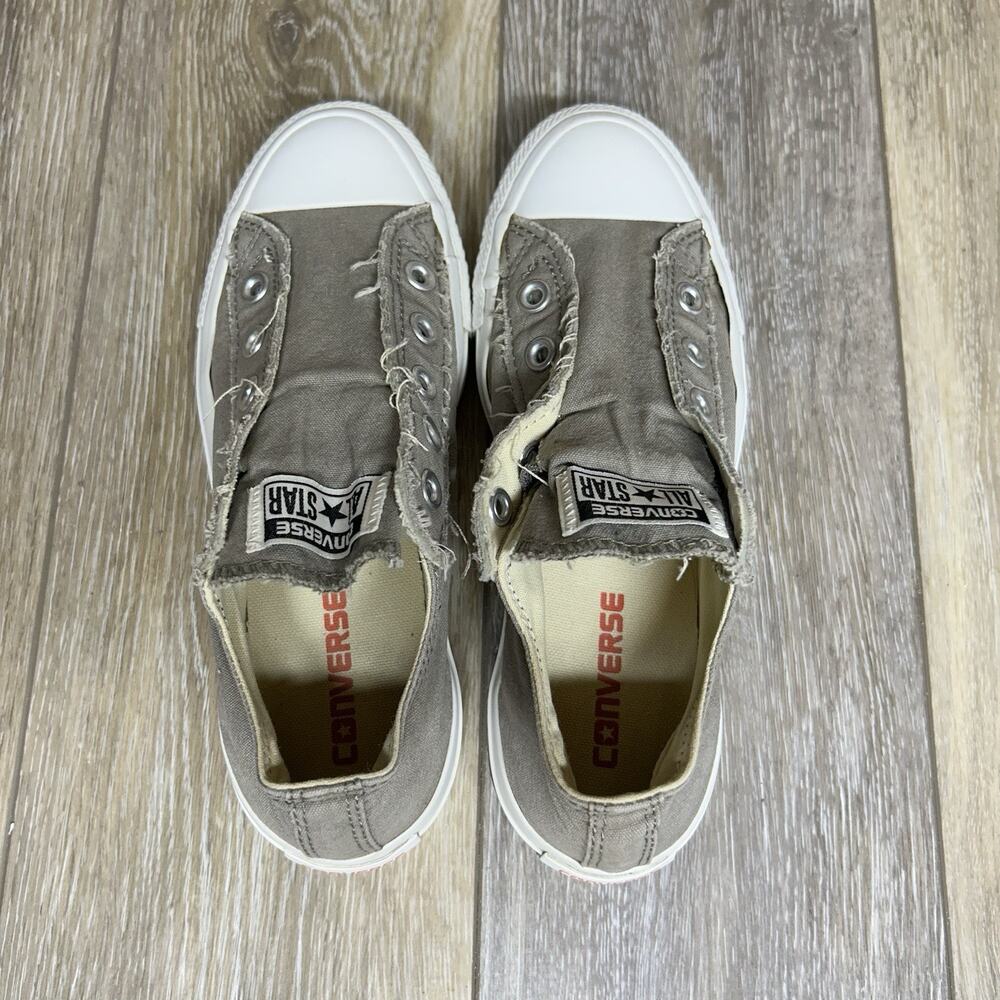 Converse Chuck Taylor All Star Grey Slip On Sneaker Shoes US Youth 4 / M 4 / W 6 - Picture 8 of 10
